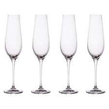 Fox & Ivy Champagne Flute Crystal Glass4pk