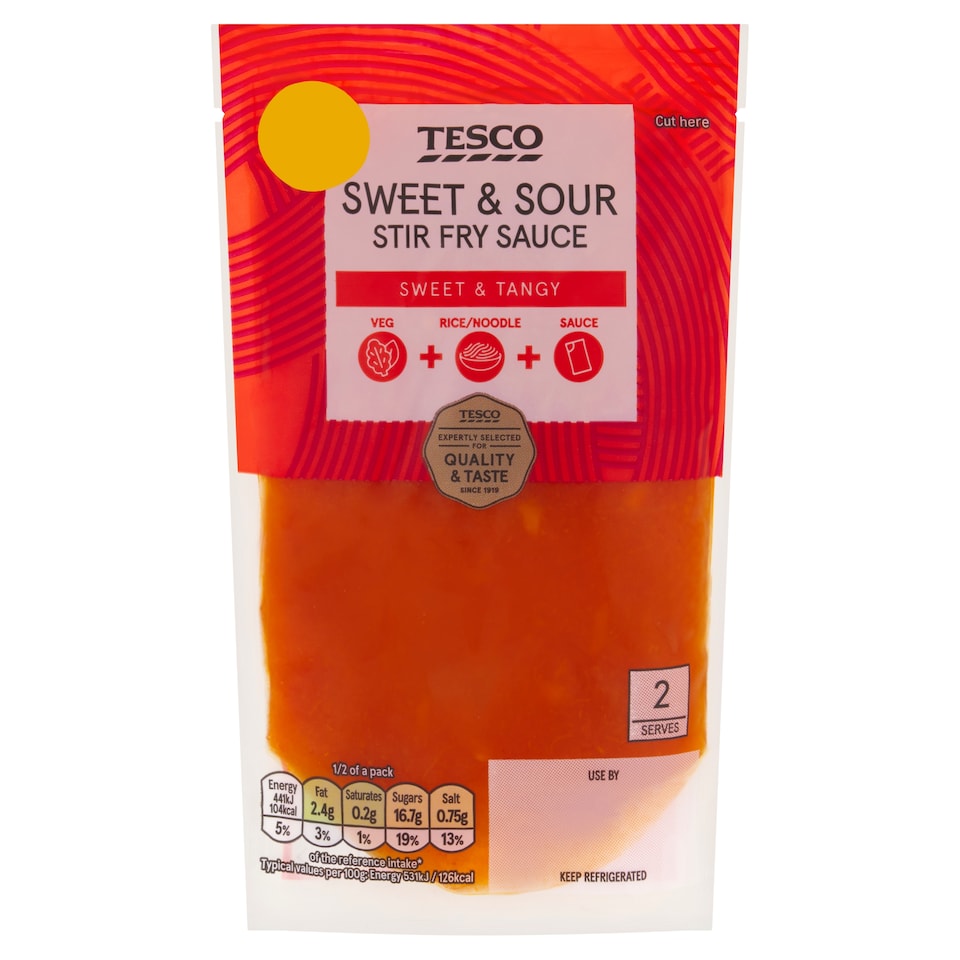 Tesco Sweet & Sour Stir Fry Sauce 165g