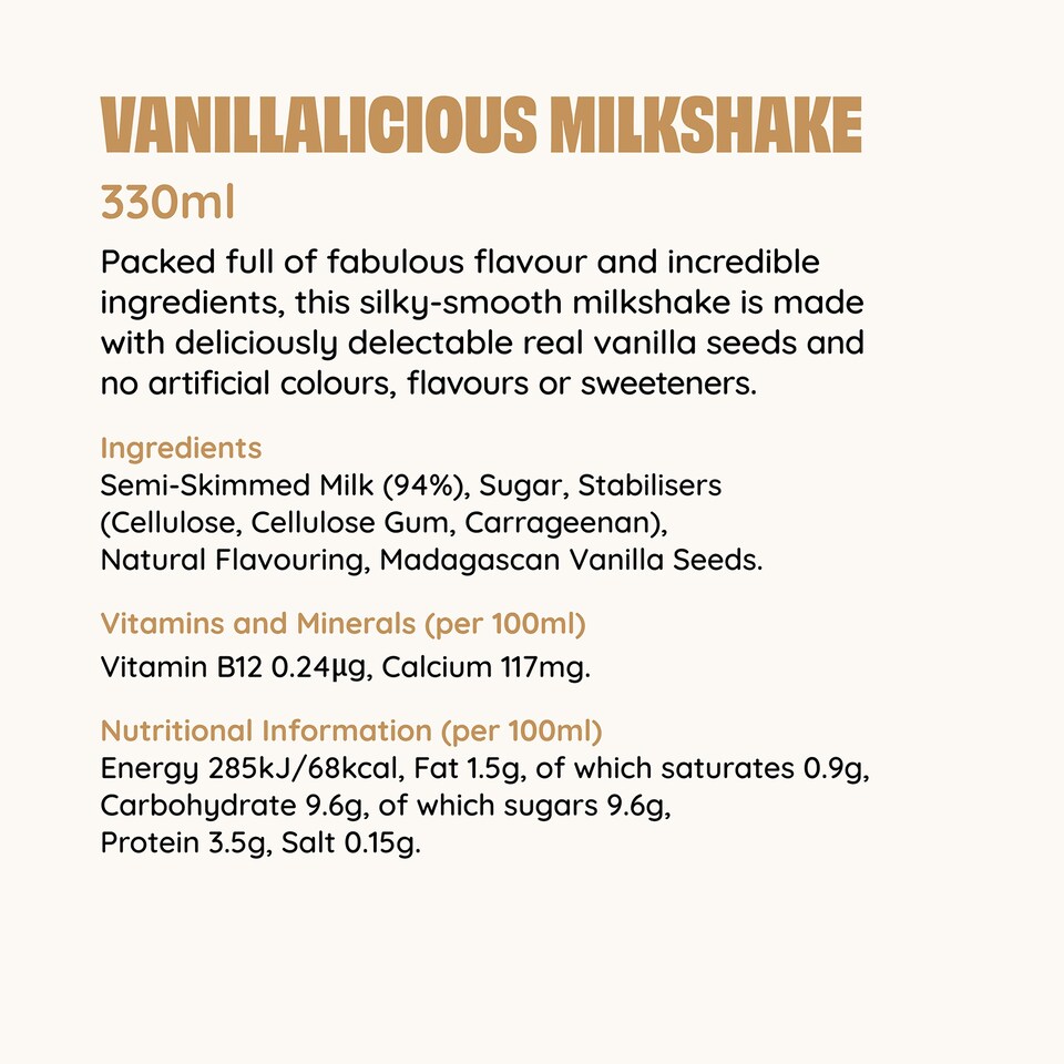 image 1 of SHAKEN UDDER VANILLALICIOUS MILK SHAKE 330ML