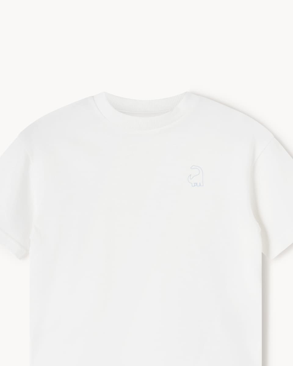 image 1 of F&F Boys 3-Pack Pure Cotton Dinosaur T-Shirts in Blue