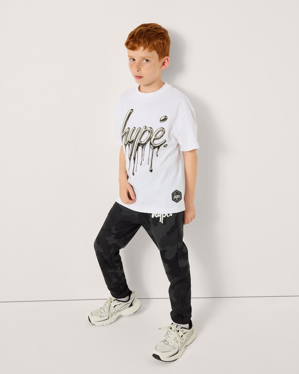 image 1 of Hype Pure Cotton Slogan T-Shirt in White