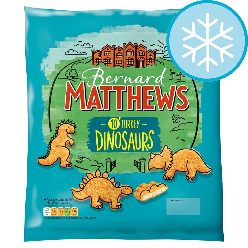 Bernard Matthews 10 Turkey Dinosaurs 500G