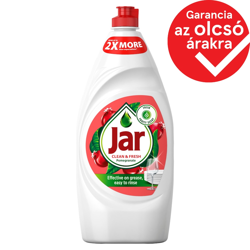 Jar Clean & Fresh Washing Up Liquid Pomegranate & Honeysuckle For Sparkling Clean Dishes 900ML