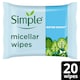 image 1 of Simple Sensitive Skin Micellar Wipes 20 Pack