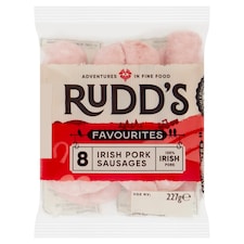 Rudd's 8 Irish Pork Sausages 227G