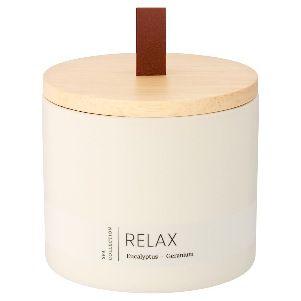 F&F Home Spa Relax Wooden Lid Candle 310g