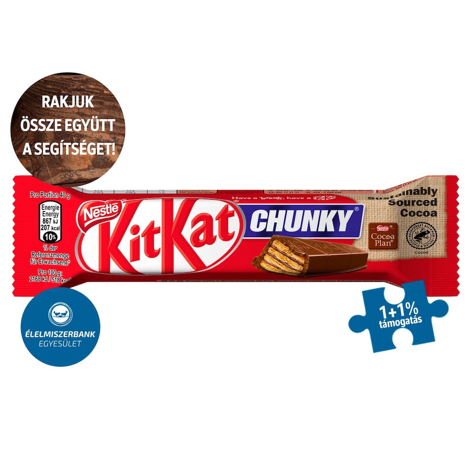 KitKat Chunky ropogós ostya tejcsokoládéban 40 g