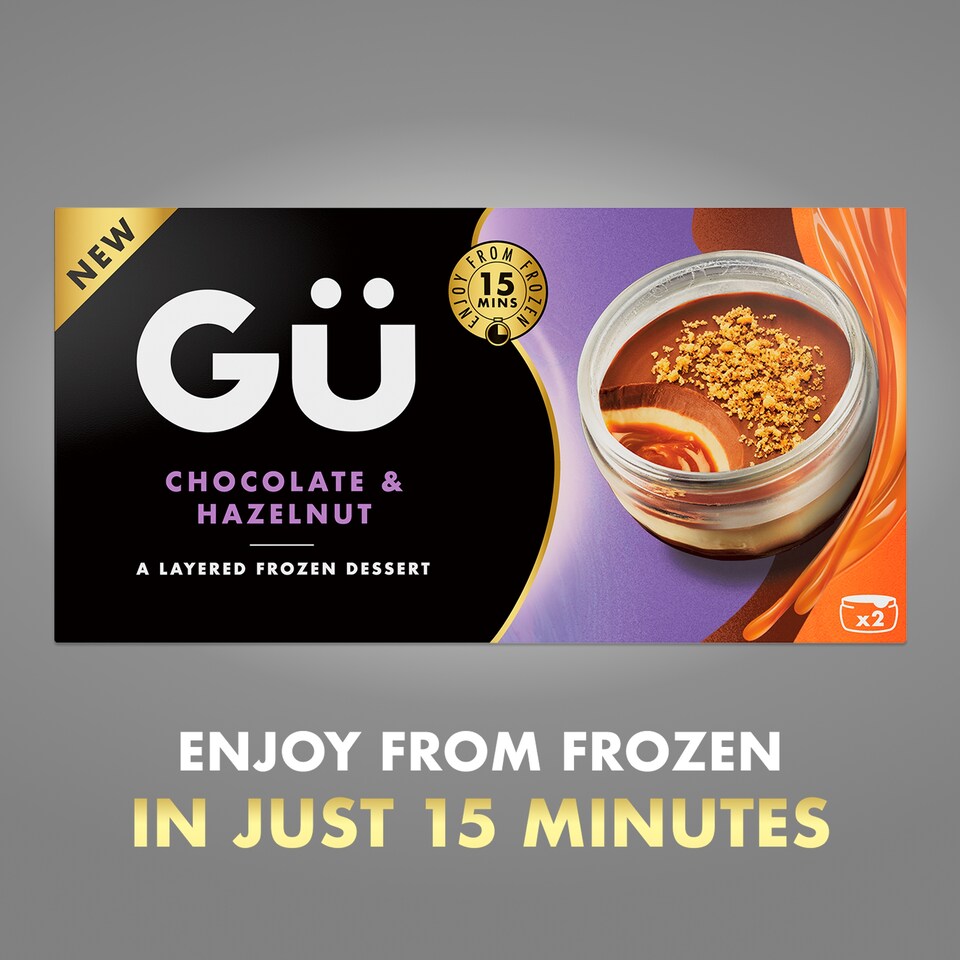 image 1 of Gu Chocolate & Hazelnut Frozen Dessert 2x80g