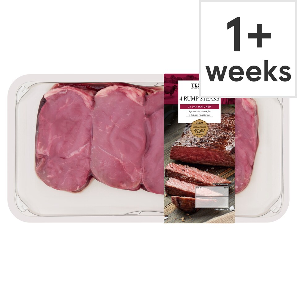 Tesco Beef Rump Steaks 700G Tesco Groceries