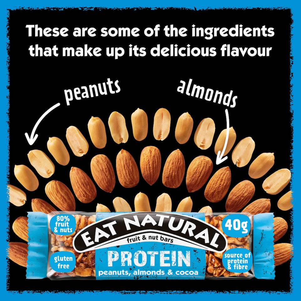 image 1 of Eat Natural Protein Fruit & Nut Bars - Peanuts, Almonds & Cocoa 40g