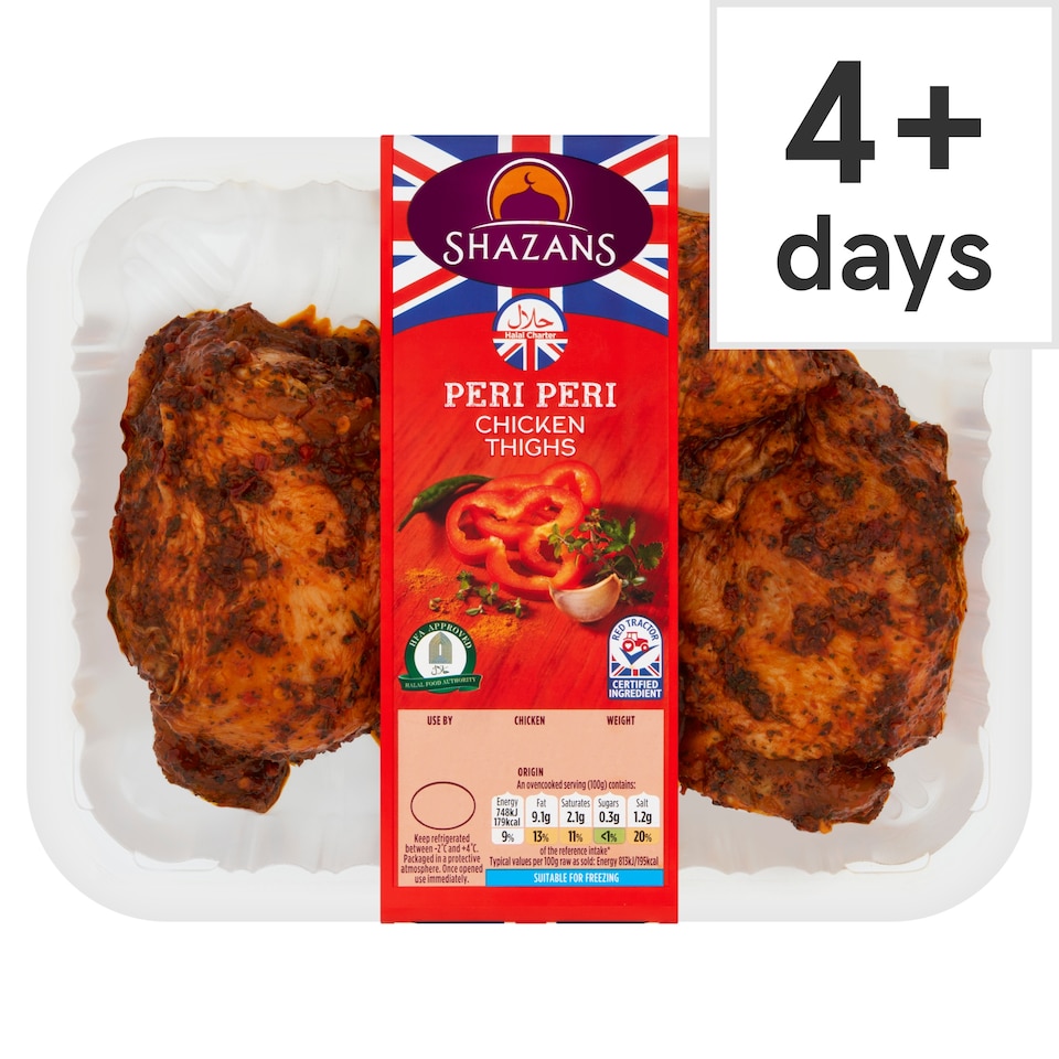 Shazans Peri Peri Chicken Thighs 650g
