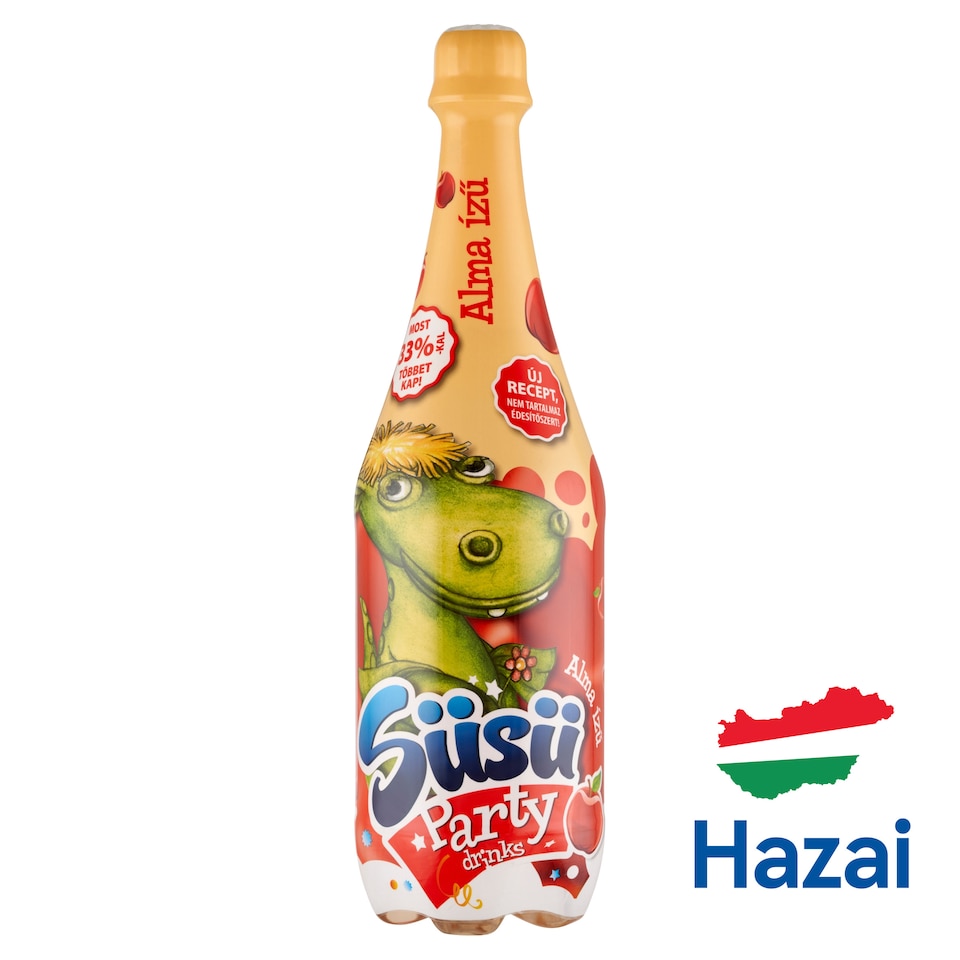 Süsü Party Drinks alma ízű szénsavas üdítőital 1000 ml
