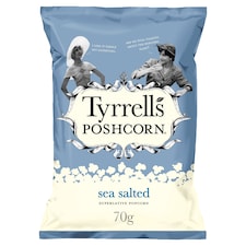 Tyrrells Popcorn Lightly Sea Salted 70G