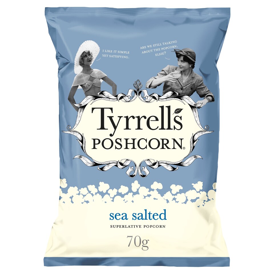 Tyrrells Popcorn Lightly Sea Salted 70G