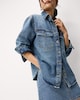 image 3 of F&F Pure Cotton Button Up Denim Shirt in Blue