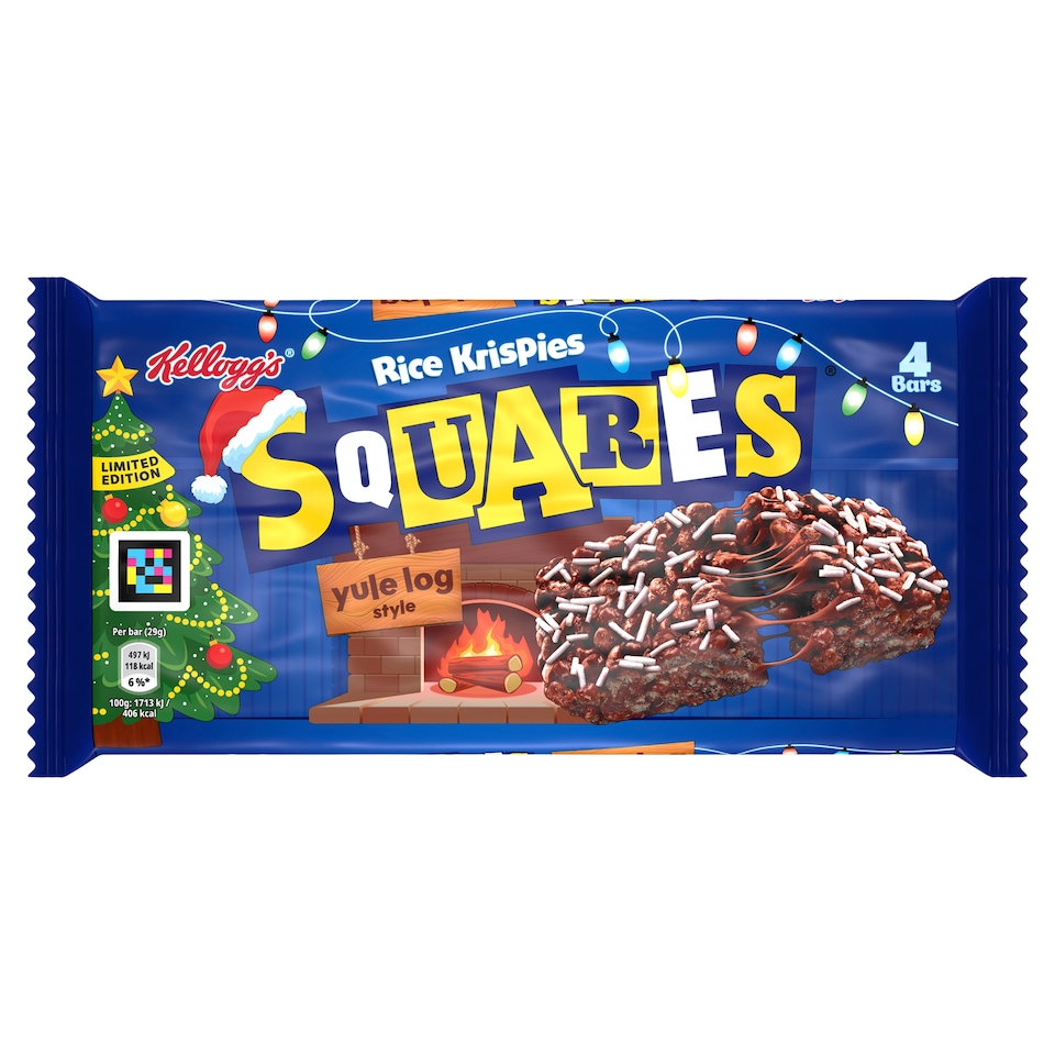 image 1 of Kellogg's Rice Krispies Squares Yule Log Flavour Multipack 4x29g
