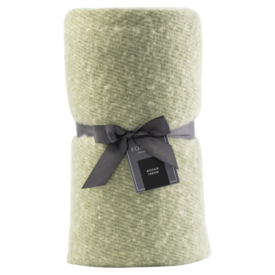 F&F Home Green Mohair Throw