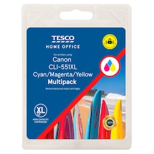 Tesco Remanufactured Canon CLI-551 XL C/M/Y Multipack Ink Cartridges