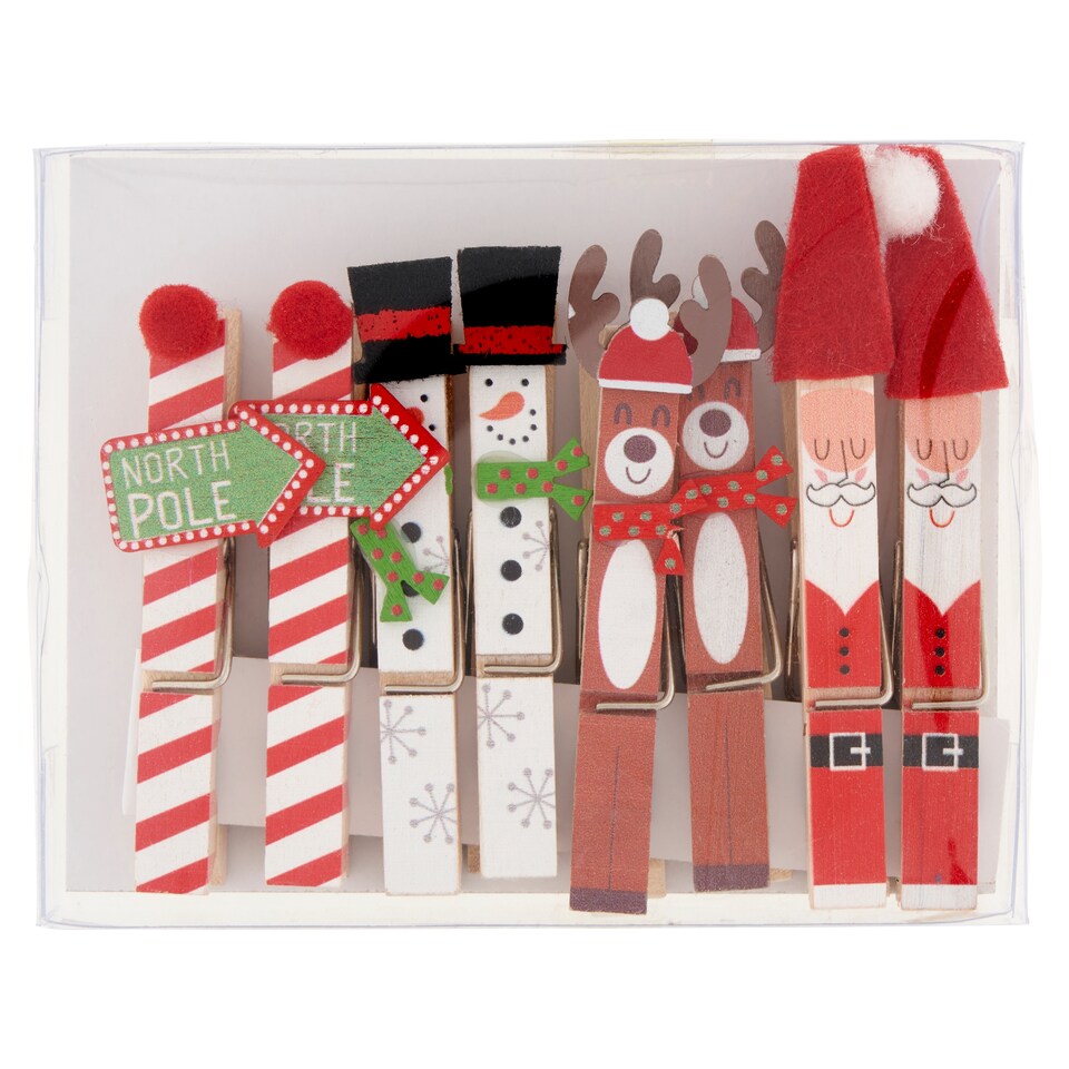 SM2674 fa csipesz karácsonyi dizájnnal