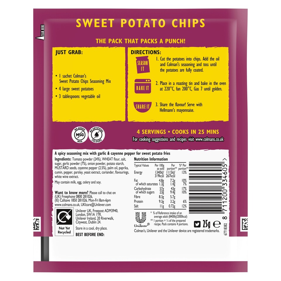 image 1 of Colman's Share The Flavour Sweet Potato Chips 25G