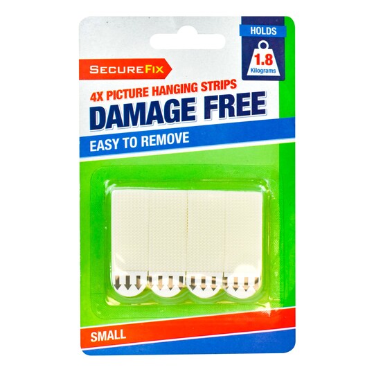Securefix Picture Hanging Strips Small 4 Pack Tesco Groceries