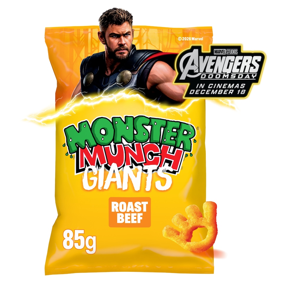 image 1 of Walkers Monster Munch Giants Roast Beef Sharing Bag Crisps 85g