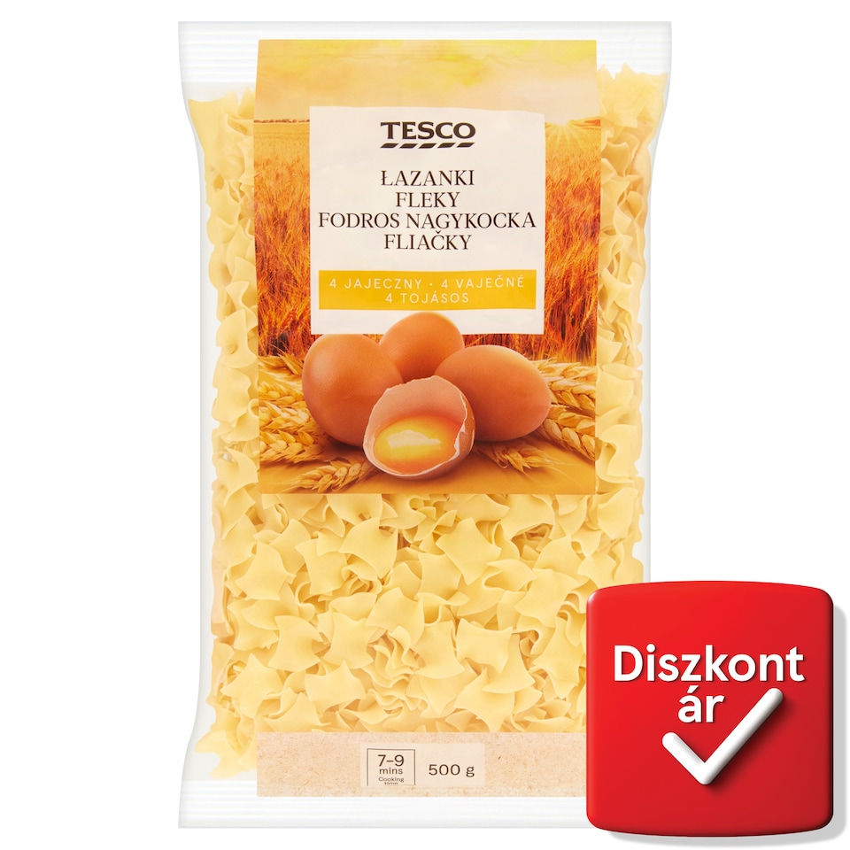 Tesco fodros nagykocka 4 tojásos száraztészta 500 g