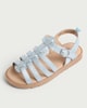 image 3 of F&F Girls Textured Strappy Sandals in Blue