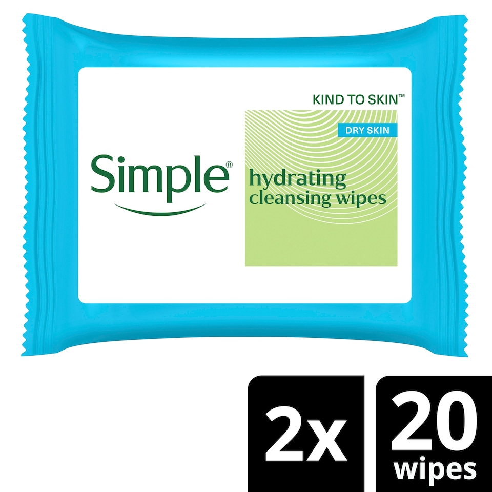 image 1 of Simple Micellar Water Boost Wipes Sensitive Skin 40 Pack