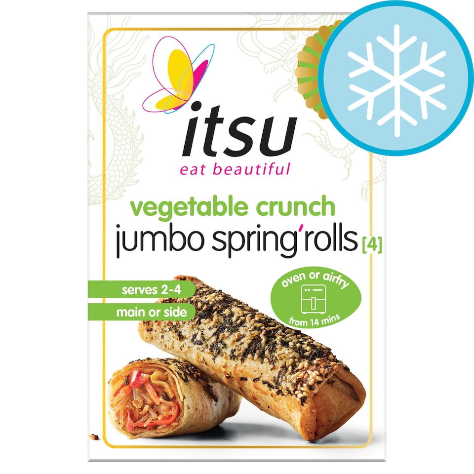 image 1 of itsu 4 vegetable crunch jumbo spring rolls 300g