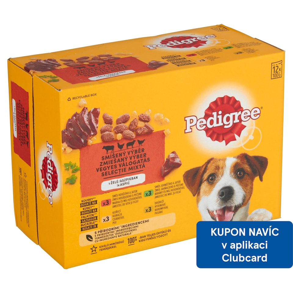 Obrázek 1 pro produkt Pedigree Smíšený výběr v želé 12 x 100g (1,2kg)