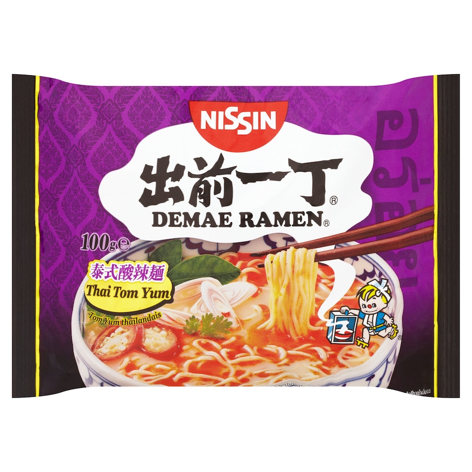 Nissin Demae Ramen Thai Tom Yum Noodles 100G Tesco Groceries