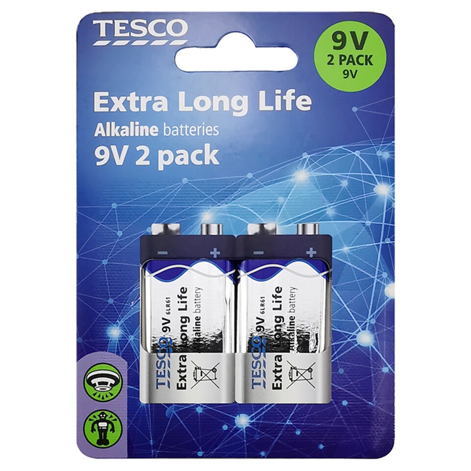 Tesco Extra Long Life 9V 2 Pack