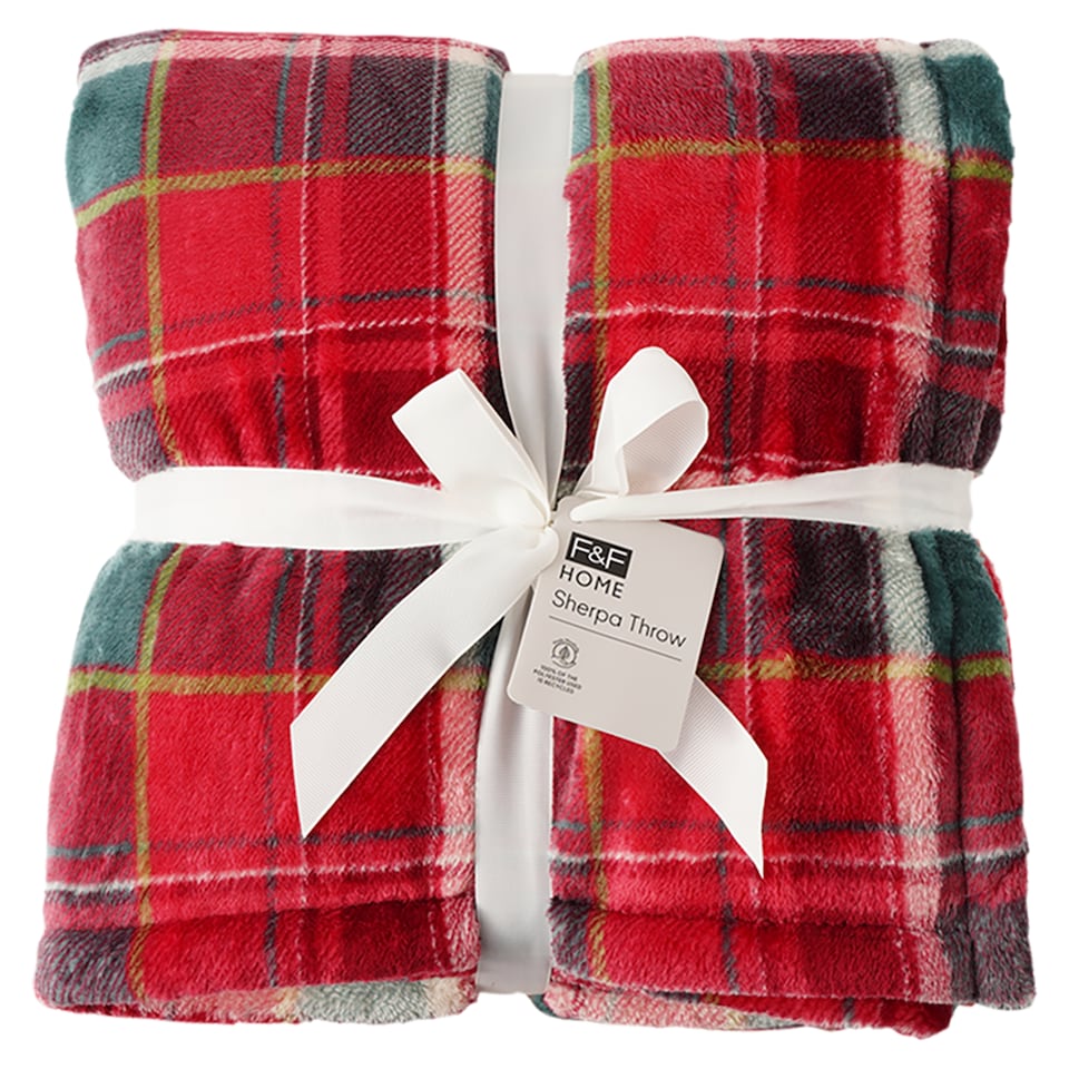 F&F Home Tartan Sherpa deka 125 x 150 cm