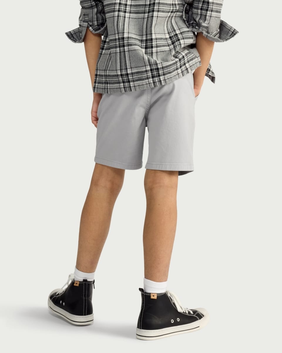 image 1 of F&F Boys Cotton Rich Drawstring Shorts in Grey