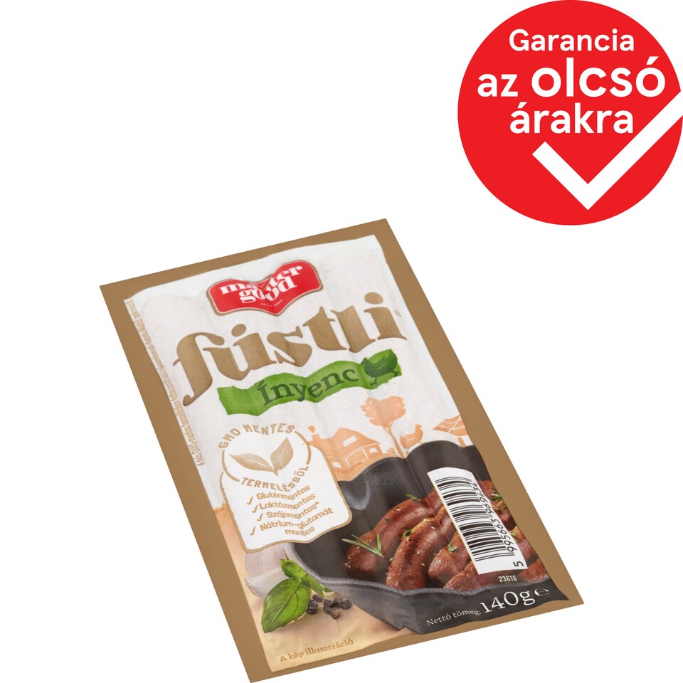 Sága Füstli Ínyenc Pepper-Garlic Flavoured Chicken Frankfurter 140 g