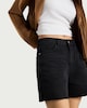 image 1 of F&F Frayed Edge Denim Shorts in Black