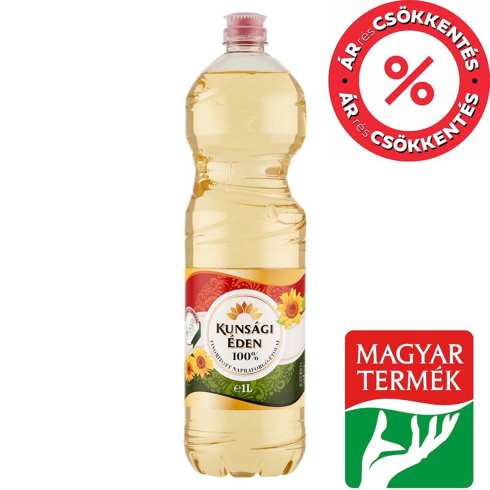 Kunsági Éden 100% finomított napraforgó-étolaj 1 l