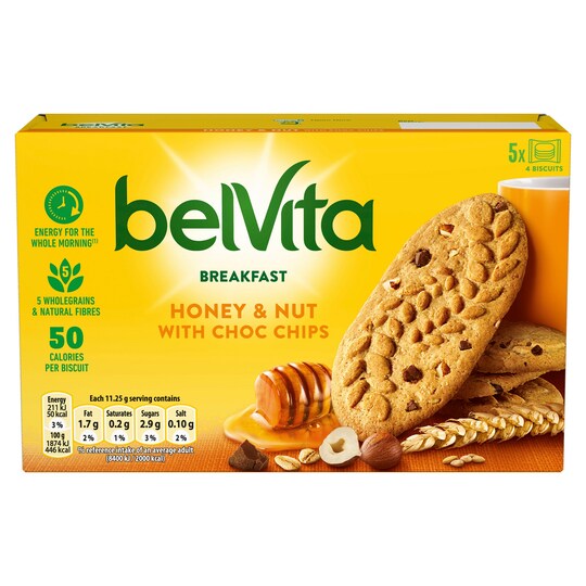 Belvita Honey & Nut Biscuits 225G Tesco Groceries