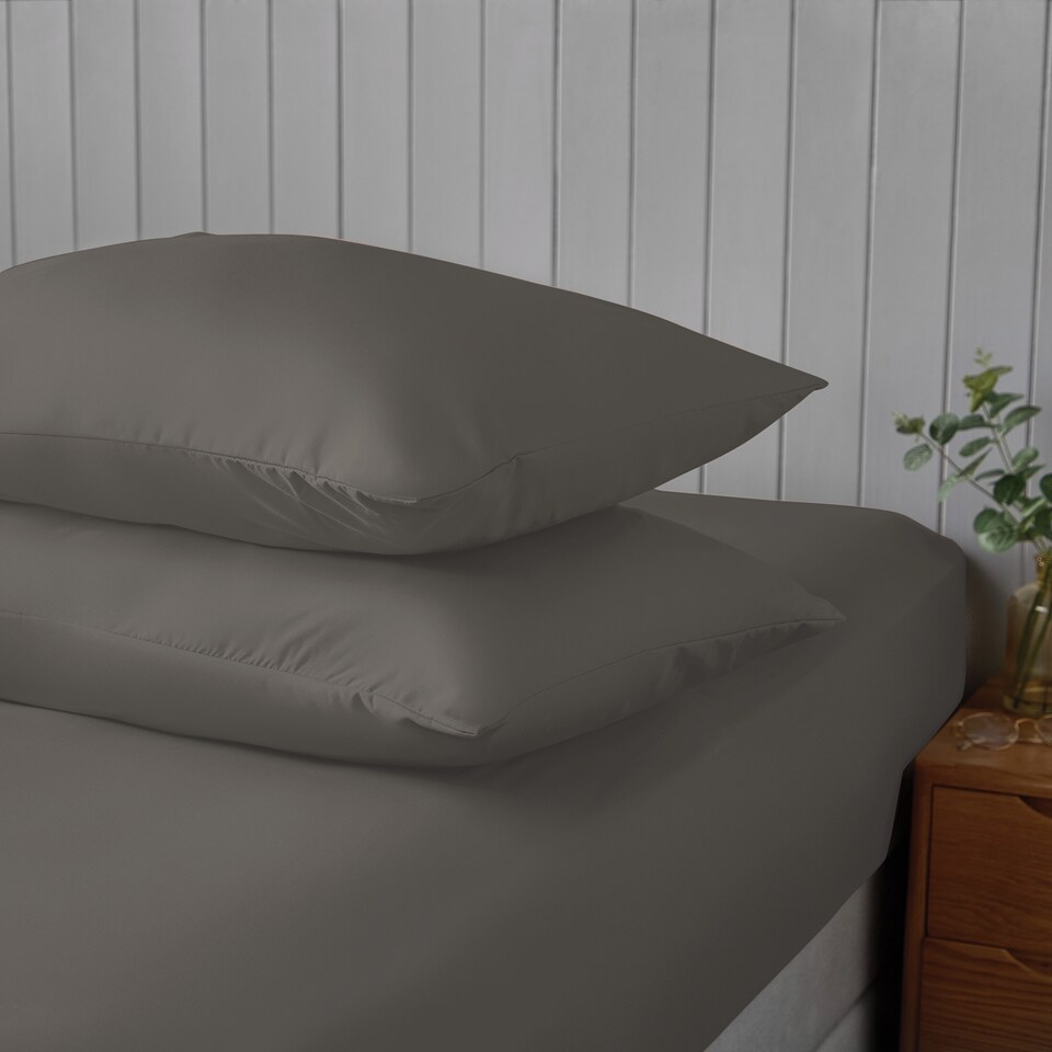 Silentnight Supersoft Grey Pillowcase Pair