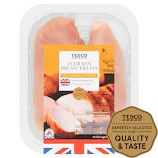 Tesco 2 British Chicken Breast Fillets 300G