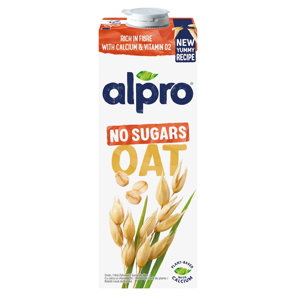 Alpro Sugar-Free Oat Drink with Added Calcium, Vitamins B2 and D2 1 l