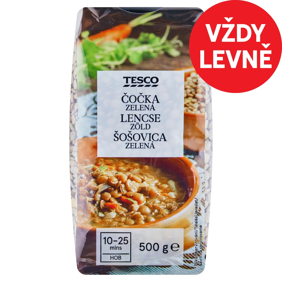Tesco Čočka zelená 500g