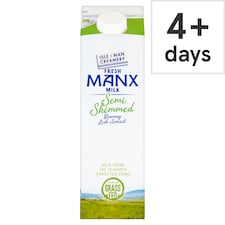 Isle Of Man Fresh Manx Milk Semi Skimmed 1 Litre