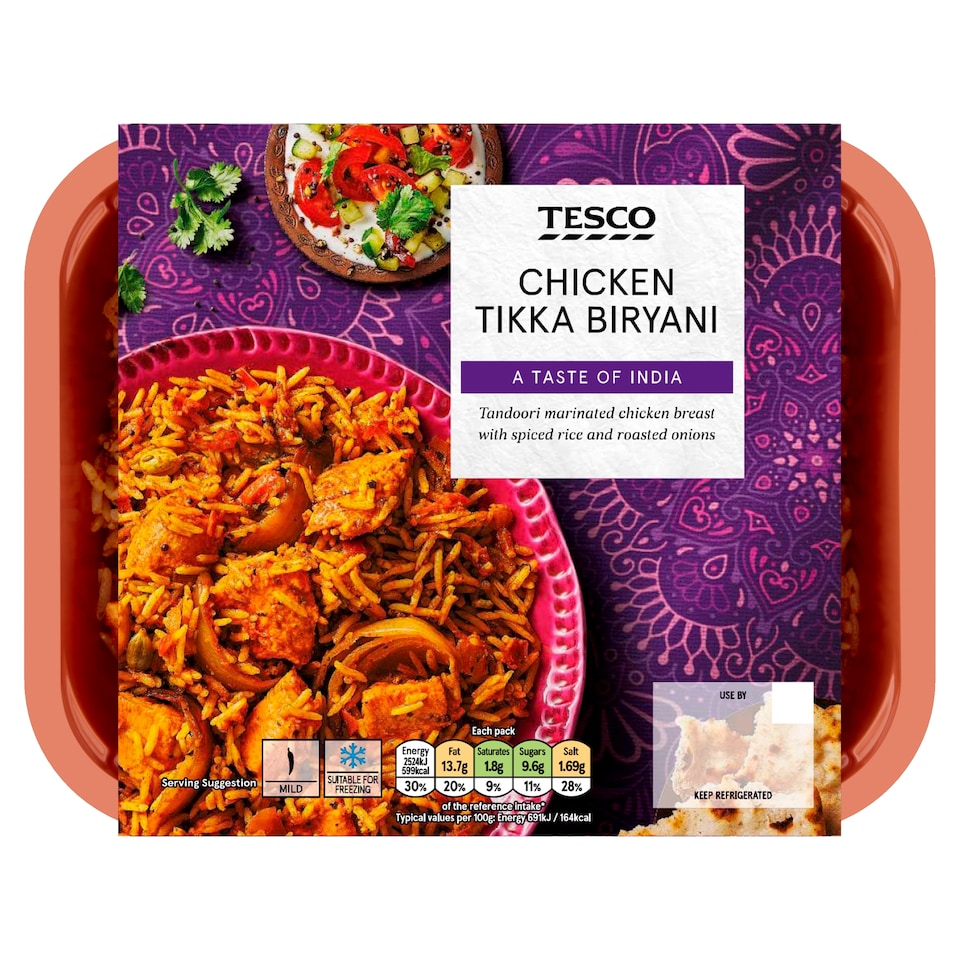 Tesco Indian Kitchen Chicken Tikka Biryani 400G