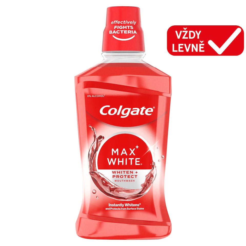 image 1 of Colgate Max White White+Protect Mouthwash {size}