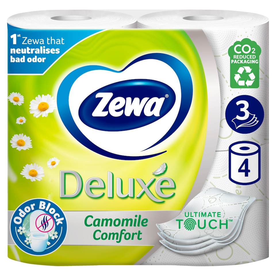Zewa Deluxe Camomile Comfort toalettpapír 3 rétegű 4 tekercs  1. kép