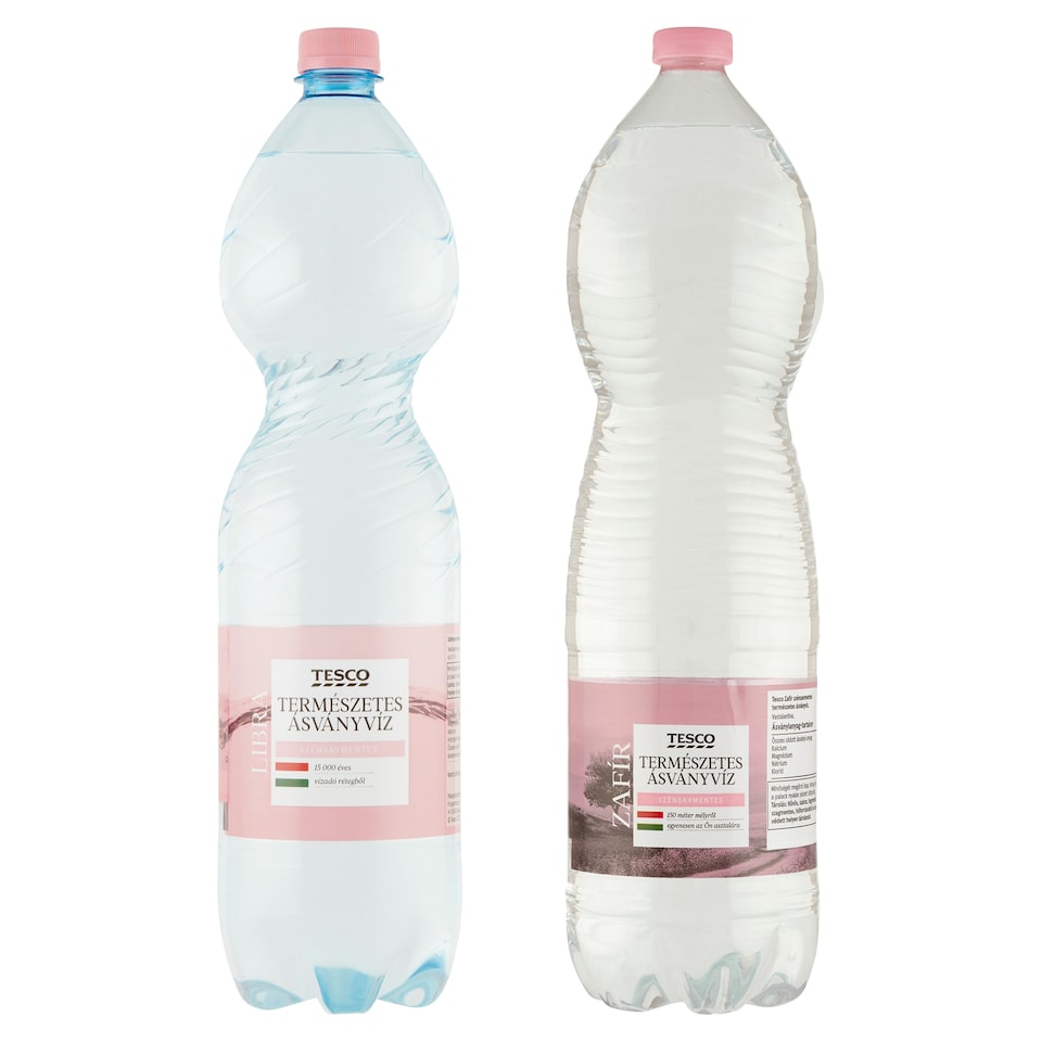 Tesco Zafír/Libra szénsavmentes természetes ásványvíz 1.5 l 1. kép
