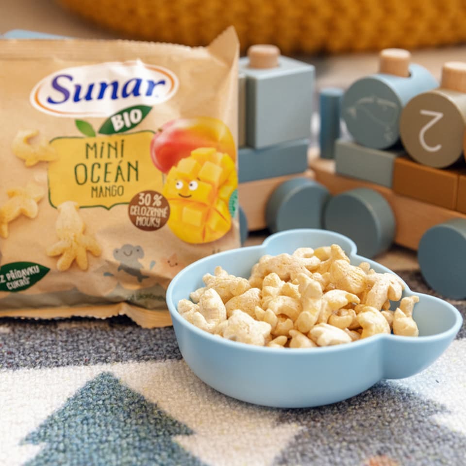 Obrázek 1 pro produkt Sunar BIO dětské křupky mini oceán mango 10m+, 18g