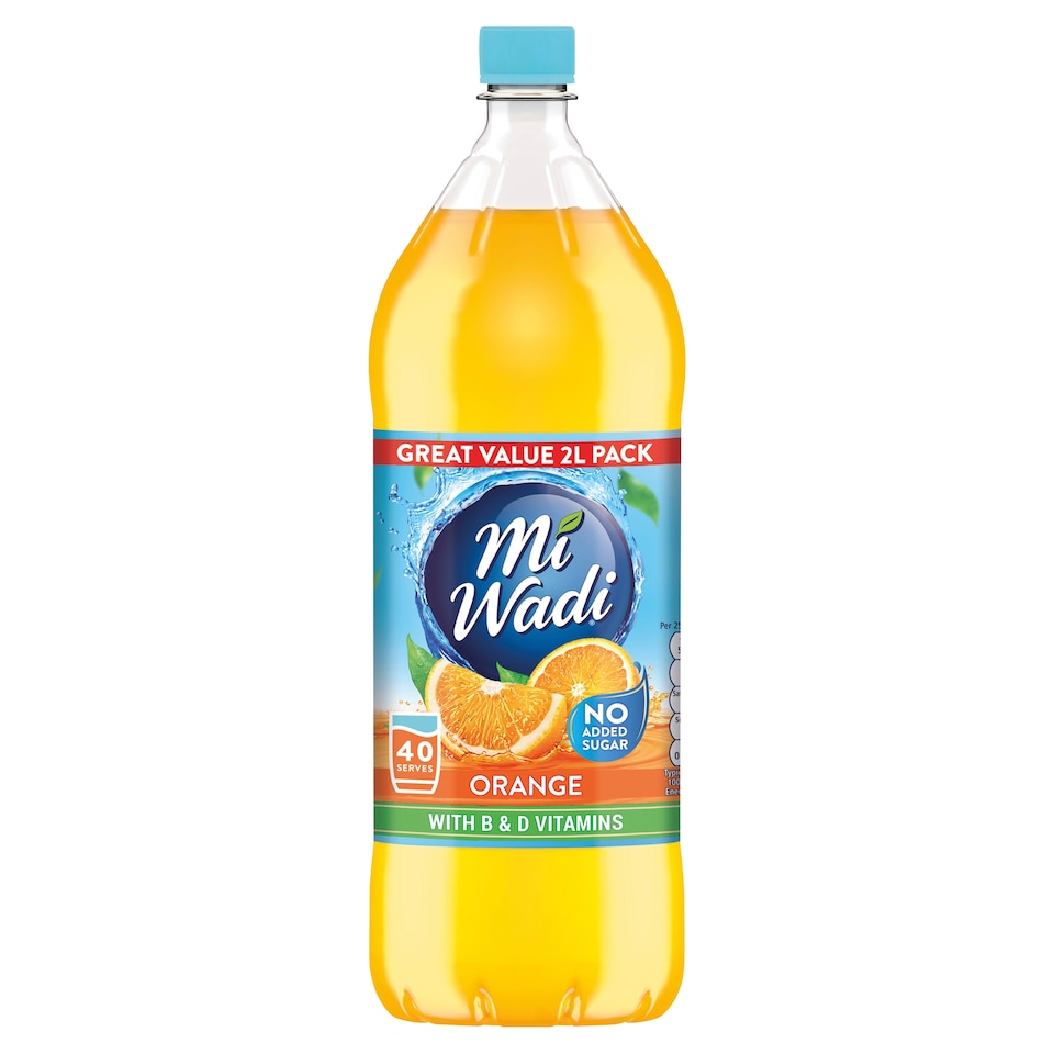 MiWadi Orange No Added Sugar Squash 2 Litre